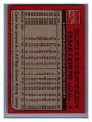 Back | Cesar Cedeno Baseball Cards 1982 Coca Cola