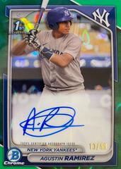 Agustin Ramirez [Green Lava Refractor] #CPA-AR Baseball Cards 2024 Bowman Chrome Prospect Autograph Prices