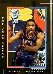 Latrell Sprewell #55 Basketball Cards 2001 Fleer Genuine Prices
