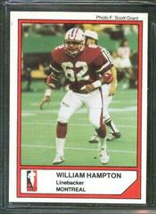 William Hampton Football Cards 1984 Jogo CFL Prices