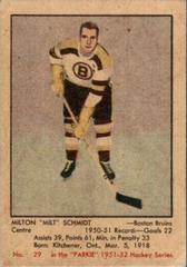 Milt Schmidt #29 Hockey Cards 1951 Parkhurst Prices