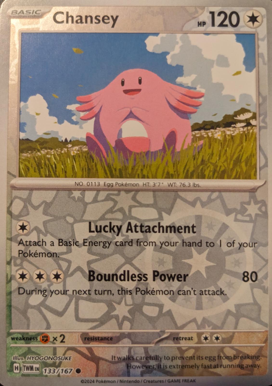 Chansey [Reverse Holo] #133 Pokemon Twilight Masquerade