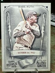 Babe Ruth #HH-4 Baseball Cards 2021 Topps Allen & Ginter Historic Hits Prices