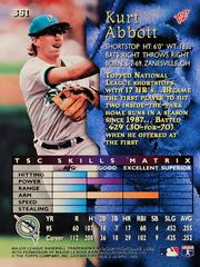 Rear | Kurt Abbott Baseball Cards 1996 Stadium Club