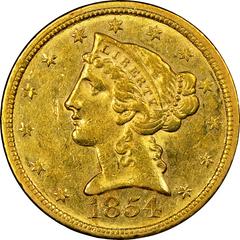 1854 C Coins Liberty Head Half Eagle Prices