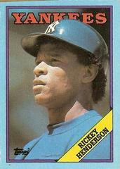 Rickey Henderson #M Baseball Cards 1988 Topps Box Panels Hand Cut Prices