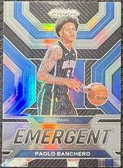 Paolo Banchero [Silver] #25 Basketball Cards 2022 Panini Prizm Emergent Prices
