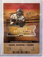 Andre Johnson Football Cards 2003 Fleer Authentix Prices