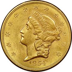1854 [LARGE DATE] Coins Liberty Head Gold Double Eagle Prices