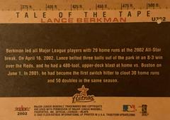 Rear | Lance Berkman Baseball Cards 2002 Fleer Tradition Update