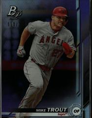 Mike Trout [Purple] #1 Baseball Cards 2019 Bowman Platinum Prices