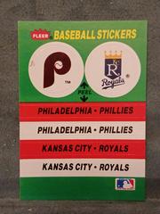 Philadelphia Phillies/KC Royals [Sticker] #NNO Baseball Cards 1988 Fleer Record Setters Prices