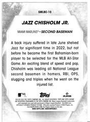 Back | Jazz Chisholm Jr. Baseball Cards 2023 Topps Stars of MLB Chrome