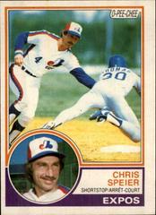 Chris Speier #121 Baseball Cards 1983 O Pee Chee Prices