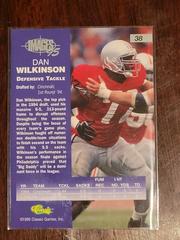 Reverse | Dan Wilkinson Football Cards 1995 Classic Images Limited