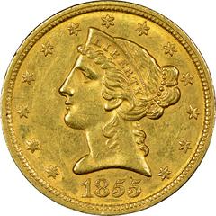 1855 C Coins Liberty Head Half Eagle Prices