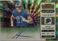 Aidan Hutchinson [SP Variation Autograph Wild Card Ticket] Football Cards 2022 Panini Contenders Prices