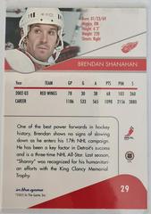 Backside | Brendan Shanahan Hockey Cards 2003 ITG Toronto Star