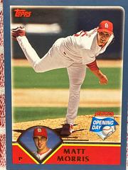 Matt Morris #72 Baseball Cards 2003 Topps Opening Day Prices