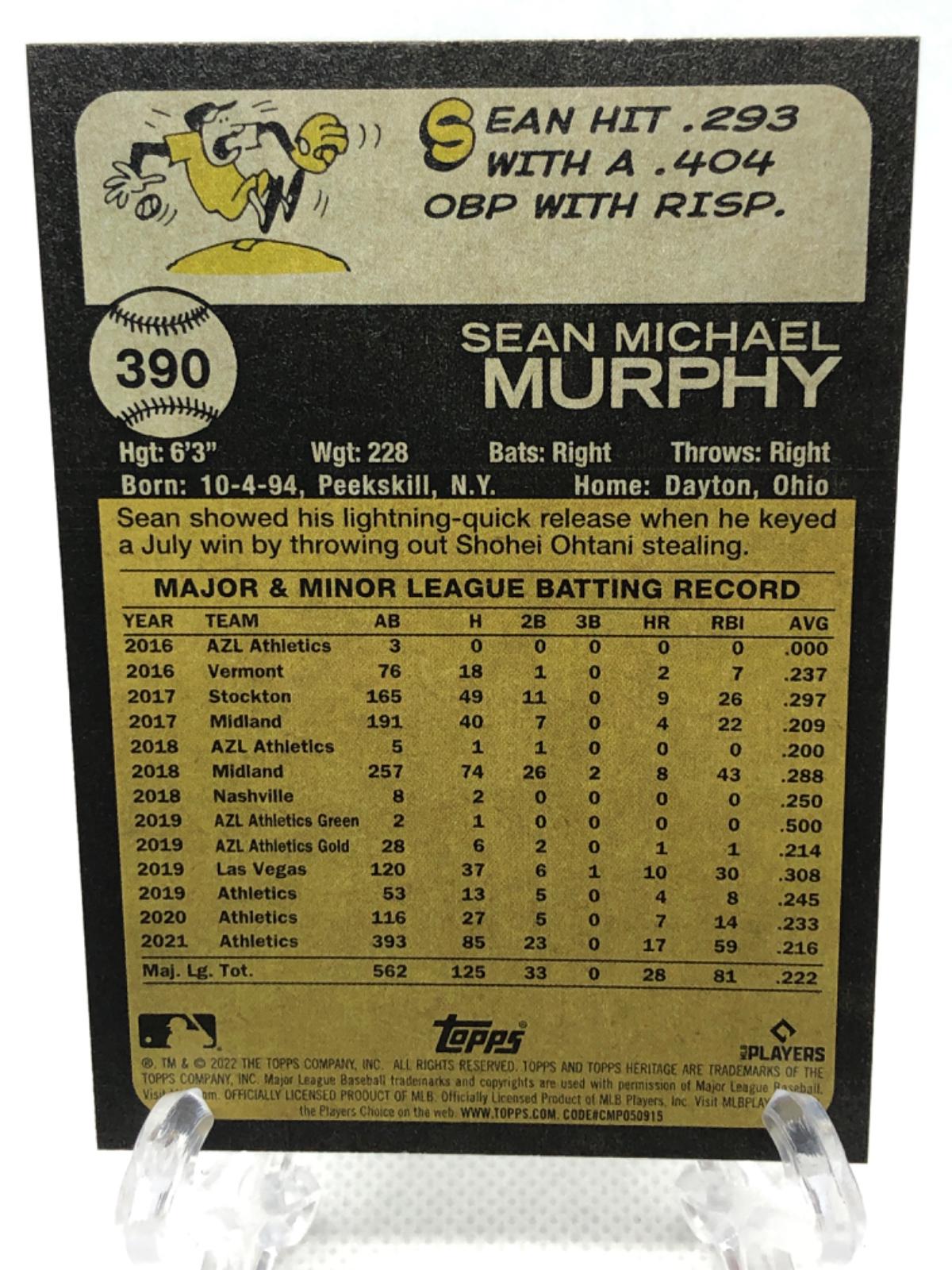 Sean Murphy #390 Prices | 2022 Topps Heritage | Baseball Cards