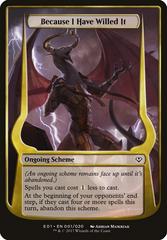 Because I Have Willed It #1 Magic Archenemy: Nicol Bolas Schemes Prices