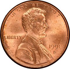 1991 D Coins Lincoln Memorial Penny Prices