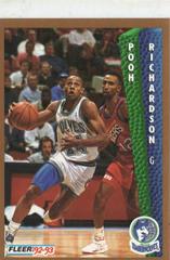 Pooh Richardson Basketball Cards 1992 Fleer Prices