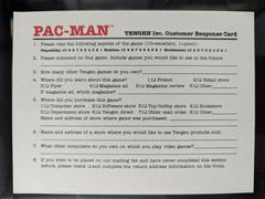 Registration Card - Back | Pac-Man [Tengen Gray] NES
