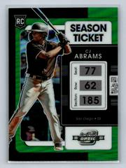 CJ Abrams [Green] Baseball Cards 2022 Panini Chronicles Contenders Optic Prices