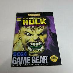Incredible Hulk - Manual | Incredible Hulk Sega Game Gear