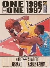 Kobe Bryant vs. Shareef Abdur-Rahim One on One Basketball Cards 1996 Collector's Choice Prices