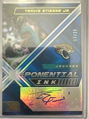 Travis Etienne Jr. [Blue] #XPI-TE Football Cards 2022 Panini XR X Ponential Ink Autograph Prices
