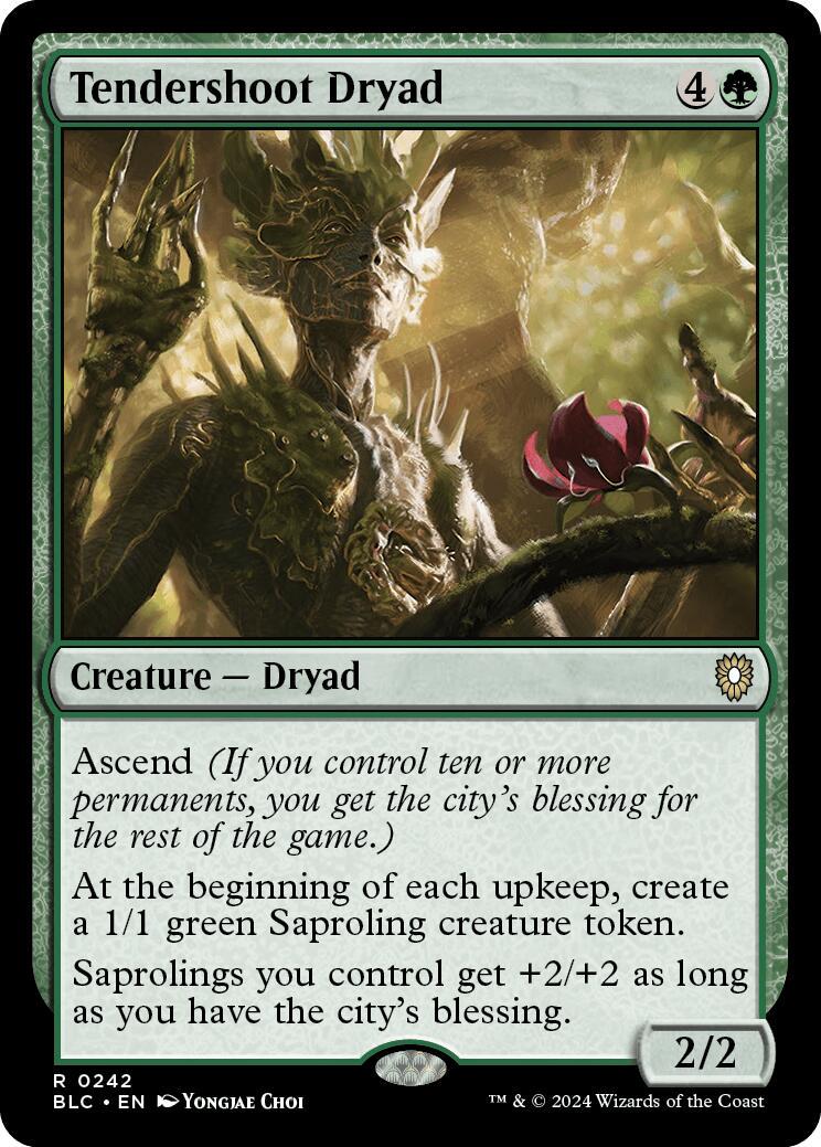 Tendershoot Dryad #242 Magic Bloomburrow Commander