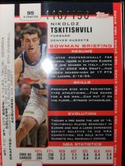 Back | Nikoloz Tskitishvili Basketball Cards 2004 Bowman Chrome