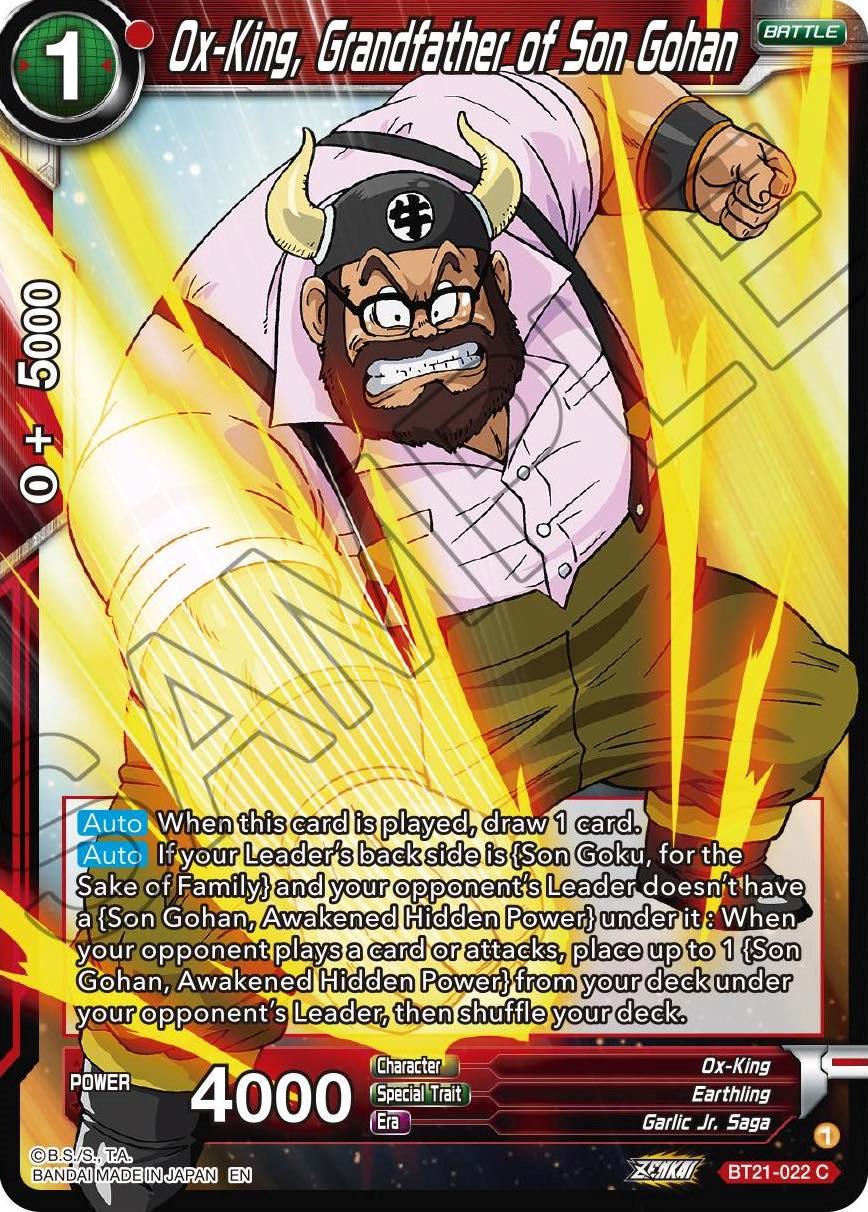 Ox-King, Grandfather of Son Gohan BT21-022 Dragon Ball Super Wild Resurgence