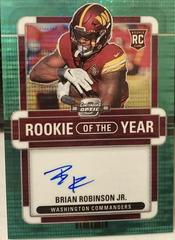 Brian Robinson Jr. [Rookie of the Year Autograph Green Pulsar] #ROY-BR Football Cards 2022 Panini Contenders Optic Rookie of the Year Prices