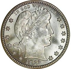 1913 [PROOF] Coins Barber Quarter Prices