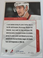 Backside | Jason Spezza [Foil] Hockey Cards 2003 ITG Toronto Star