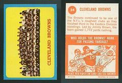 Cleveland Browns [Team] Football Cards 1963 Topps Prices