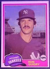 Ron Guidry #250 Baseball Cards 1981 Topps Prices