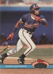 Deion Sanders #442 Baseball Cards 1991 Stadium Club Prices