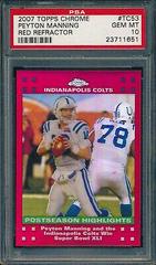Peyton Manning [Red Refractor] #TC53 Football Cards 2007 Topps Chrome Prices