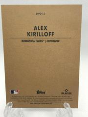 Back Of Card | Alex Kirilloff Baseball Cards 2021 Topps Archives 1963 Peel Off
