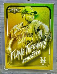 Max Sherzer [Gold Minted] Baseball Cards 2022 Topps Fire Flame Throwers Prices