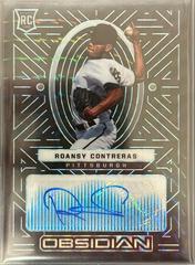 Roansy Contreras [Blue Finite] #OA-RC Baseball Cards 2022 Panini Chronicles Obsidian Autographs Prices