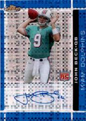 John Beck [Blue Xfractor Autograph] Football Cards 2007 Topps Finest Prices