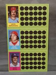 Keith Hernandez, Dave Collins, Jerry Reuss #67, 84, 103 Baseball Cards 1981 Topps Scratch Offs Prices