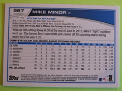 REVERSE | Mike Minor Baseball Cards 2013 Topps Chrome