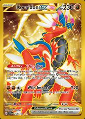 Koraidon EX 254/198 Scarlet & Violet English Secret Rare Gold PACK FRESH