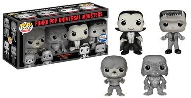 Universal Monsters 4 Pack [Black And White] Funko POP Movies